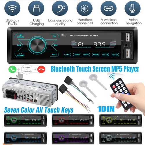 Single Din Car Stereo Bluetooth Radio MP3 Player InDash FM USB SD Aux Input eBay
