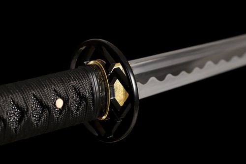 Australia All Black Katana Japanese Samurai Sharp Sword T10 Steel Blade Sharp - Picture 9 of 11