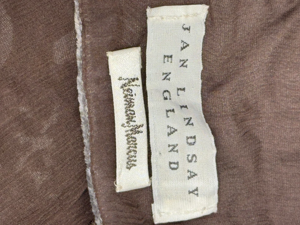 Jan Lindsay London Silk Velvet Shawl W Devore Hand Made In England 10” X 70” - Image 2 of 4