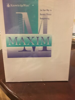 MAXIM by Knowledgeware For Business Process Re-engineering. Sealed Shrink Wrap