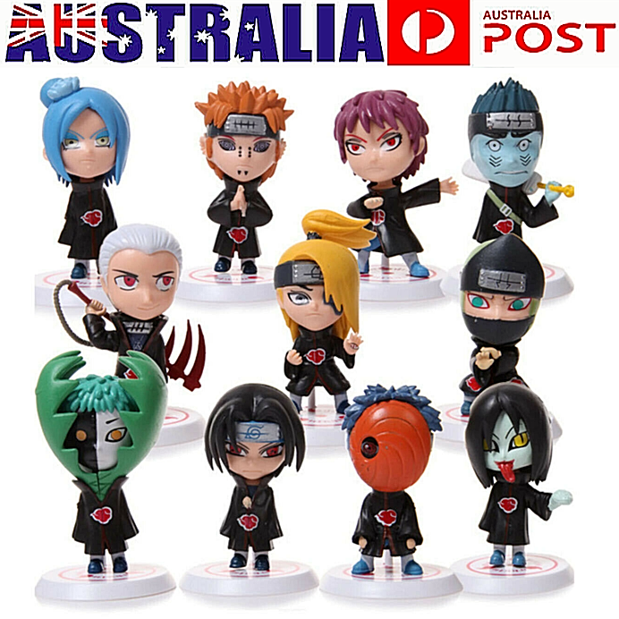 11Pcs Narut Akatsuki Itachi Yahiko Orochimaru PVC Figures Statue