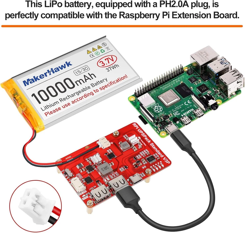 3,7V 10000mAh/6000mAh/1800mAh/5000mAh Wiederaufladbar 1S 3C Lithium-Polymer-Akku - Bild 4 von 4