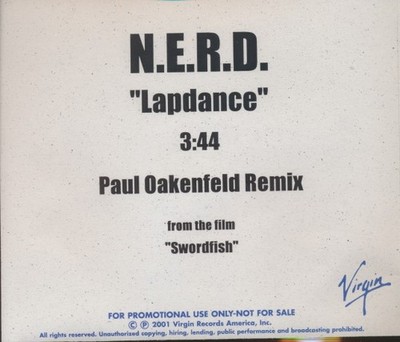 N.E.R.D.: Lapdance: Paul Oakenfeld Remix 1-Track PROMO MUSIC AUDIO CD hip hop!