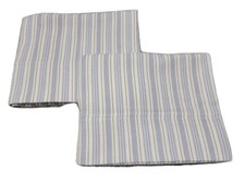 Set of 2 Grey, Gold, White Striped Flannel PillowCases 19 X 30 Standard/queen