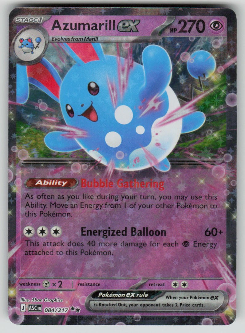 Azumarill ex 084/217 RR Ascended Heroes Pokemon Holo