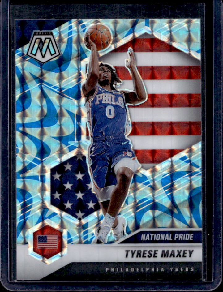 2020-21 Mosaic Tyrese Maxey Reactive Blue National Pride RC #259 76ers