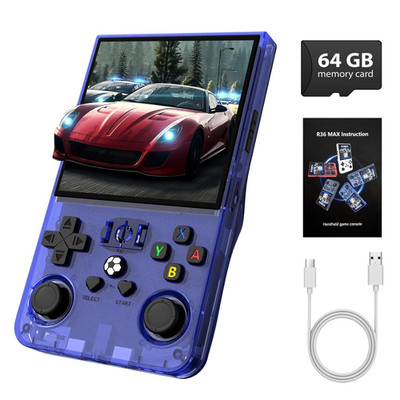 Retro Handheld Game Console R36MAX 128GB 4 Zoll IPS HD 40