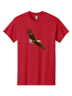 Bald-Eagle-7 Mens Graphic Tee, 100% Cotton, Casual Summer Wear