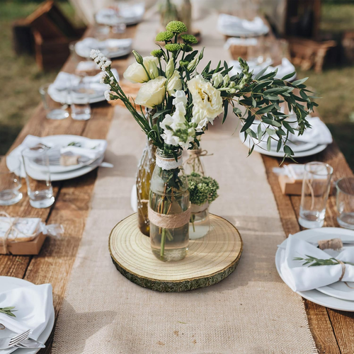 (10) Pack 11-12 Inches Large Wood Slices for Centerpieces - Wood Centerpieces fo - Picture 11 of 12
