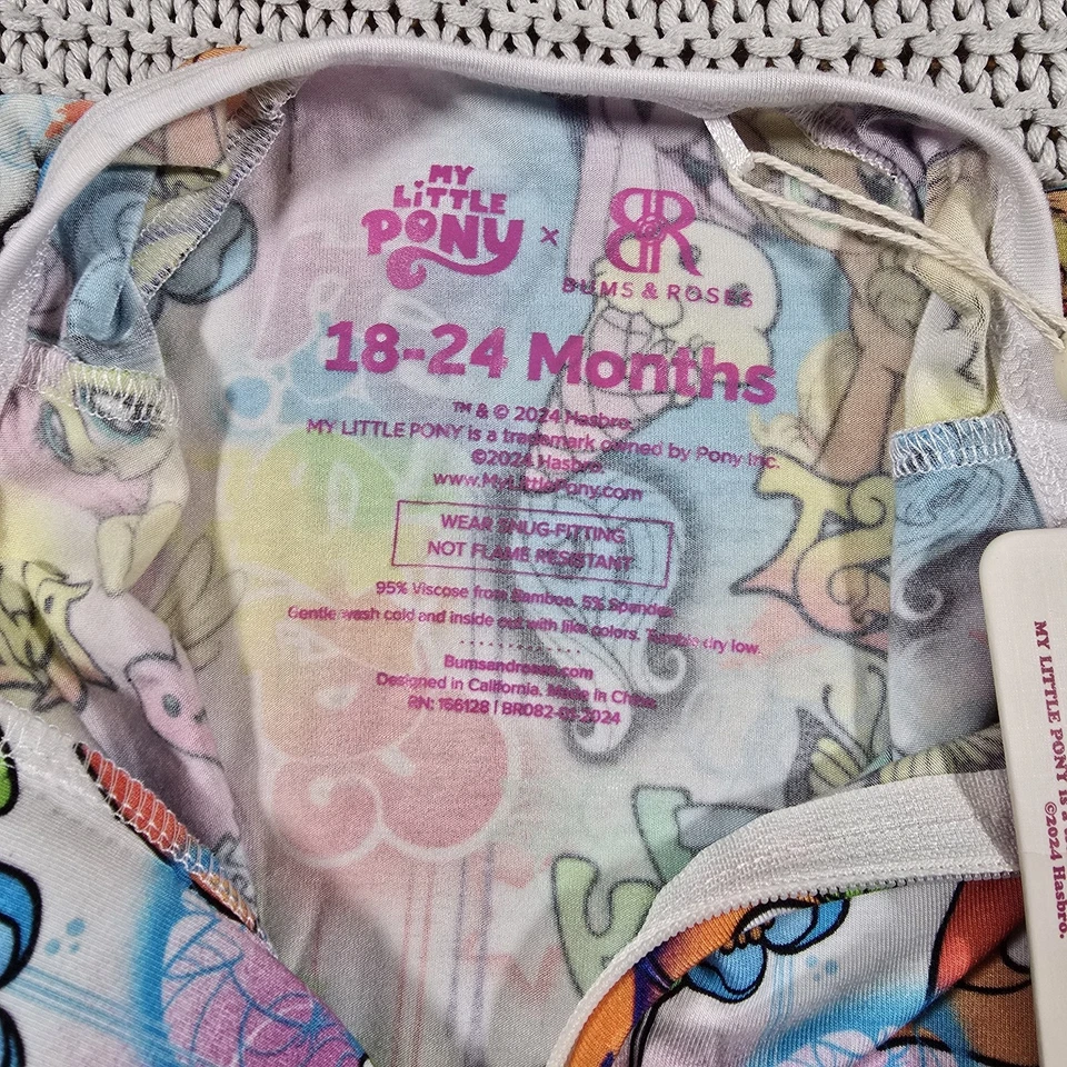 My Little Pony x Bums & Roses Bamboo Convertible Romper Sz 18-24M Ruffled - Image 4 of 4