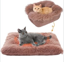 Medium 2 in 1 Self Warming Cat & Dog Bed Heated Mat Soft Washable 50.8x61cm