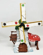 Vintage Schleich Smurfs 1981 Original Smurf Peyo Windmill 100% Complete & Works