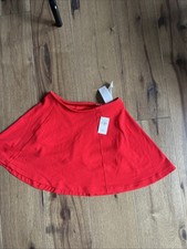 Abercrombie Women's High Rise Flirty Drop-Waist Mini Skort NWT - XS -Red xin