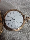 Working Elgin Pocket Watch Cox & Russ LaSalle, IL  Fahy's 14K Gold Filled 0s 15j