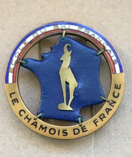 insigne, broche médaille de ski ESF  Chamois de Bronze, modèle 1945. Augis lyon