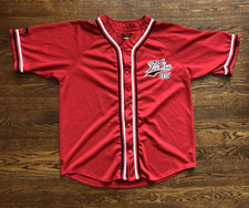 Vintage 90s FUBU 05 Champions Collection Baseball Jersey. Size XL Red.