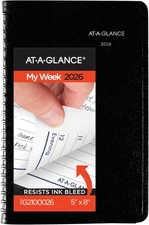 AT-A-GLANCE 2026 Appointment Book Planner, Weekly, 5" X 8", Small, Dayminder, Bl