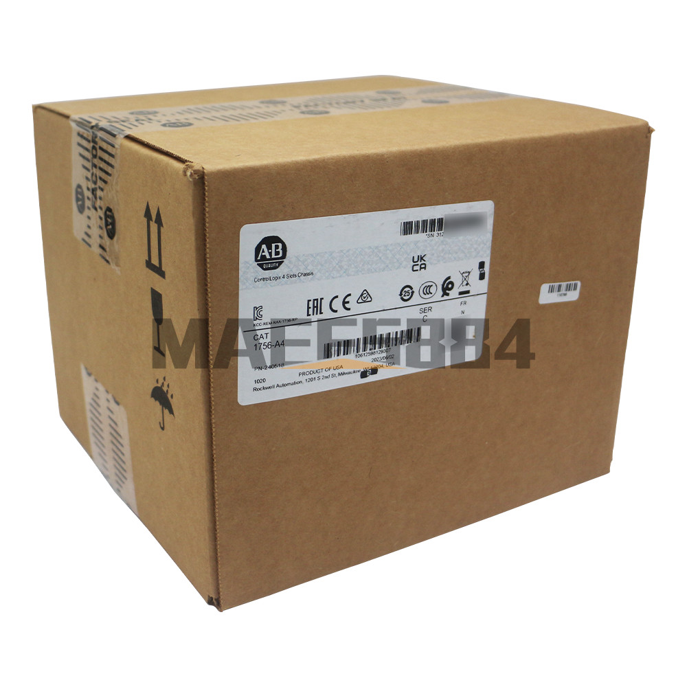 New Factory Sealed Allen-Bradley 1756-A4 ControlLogix 4 Slots Chassis