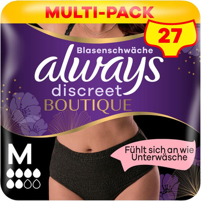 Always Discreet Boutique Inkontinenz Pants Gr. M 27 Höschen (Sparpackung 3X9 Stü