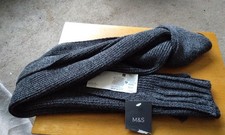 MARKS AND SPENCER MEN'S GREY SCARF WITH TAGS & HANGER GREY FATHERS DAY?FREE POST