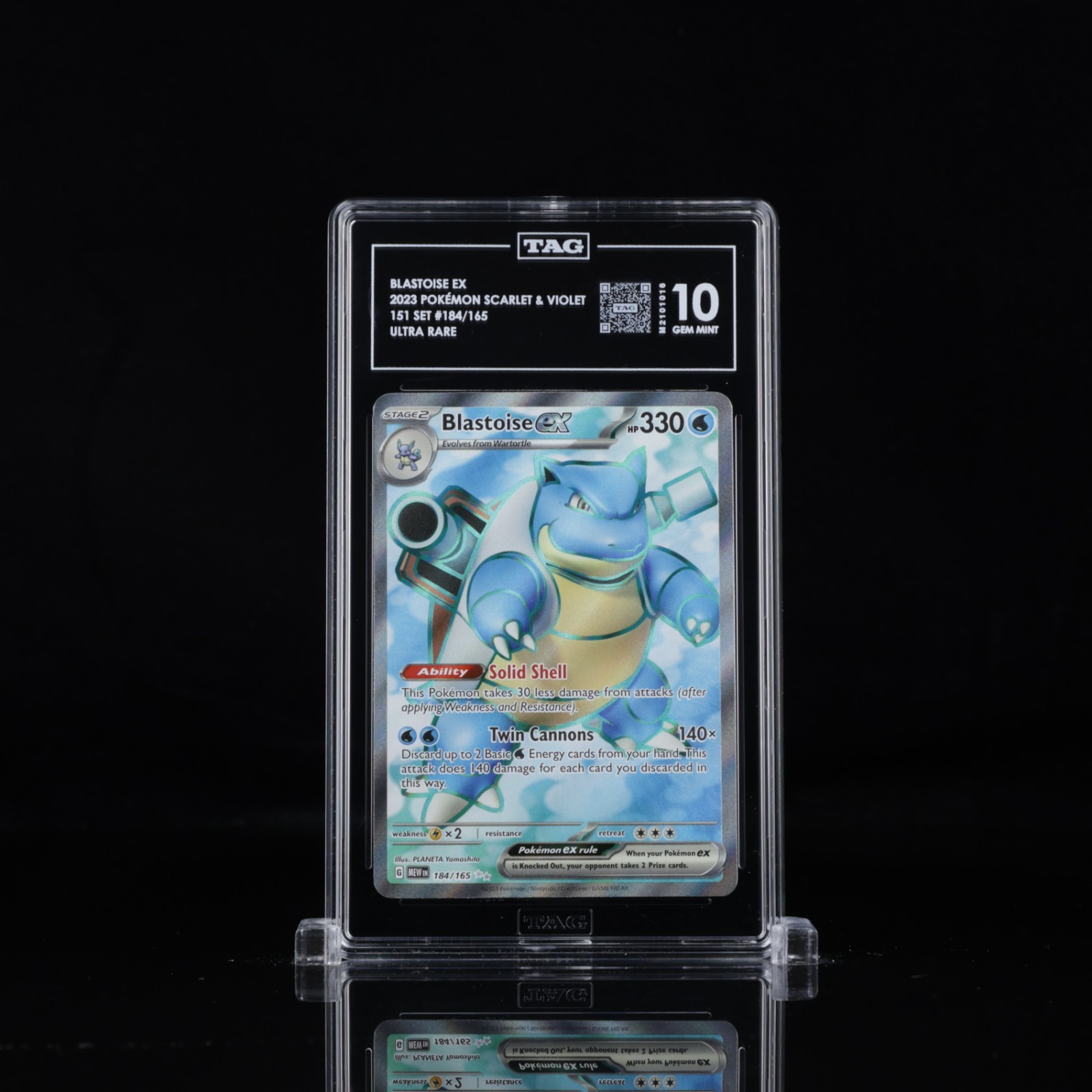 Blastoise ex 184/165 2023 Sv: Scarlet & Violet 151 Holo *TAG GEM MINT 10*