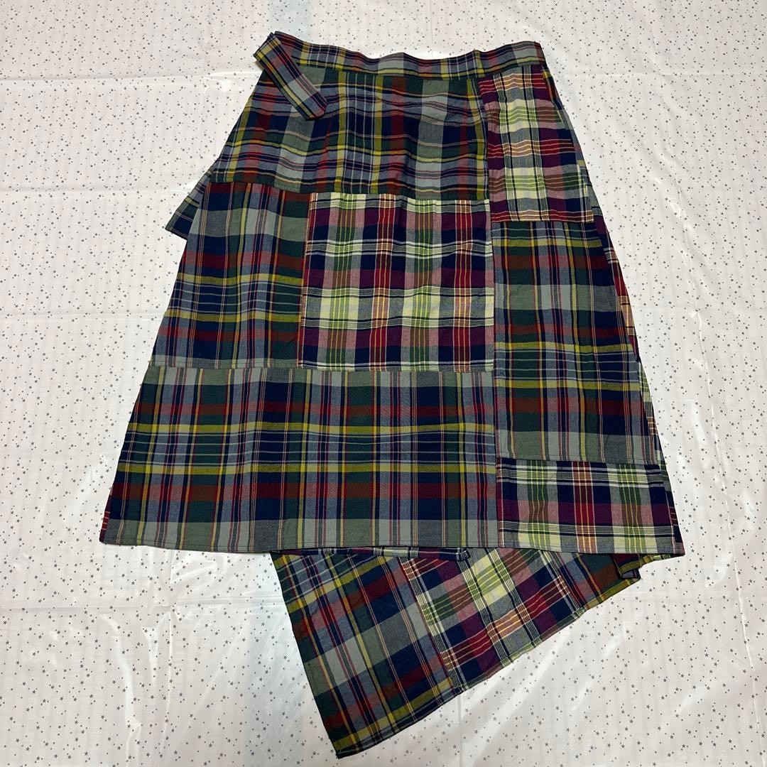 Ralph Lauren Madras Check Patchwork Asymmetric Sk… - image 8