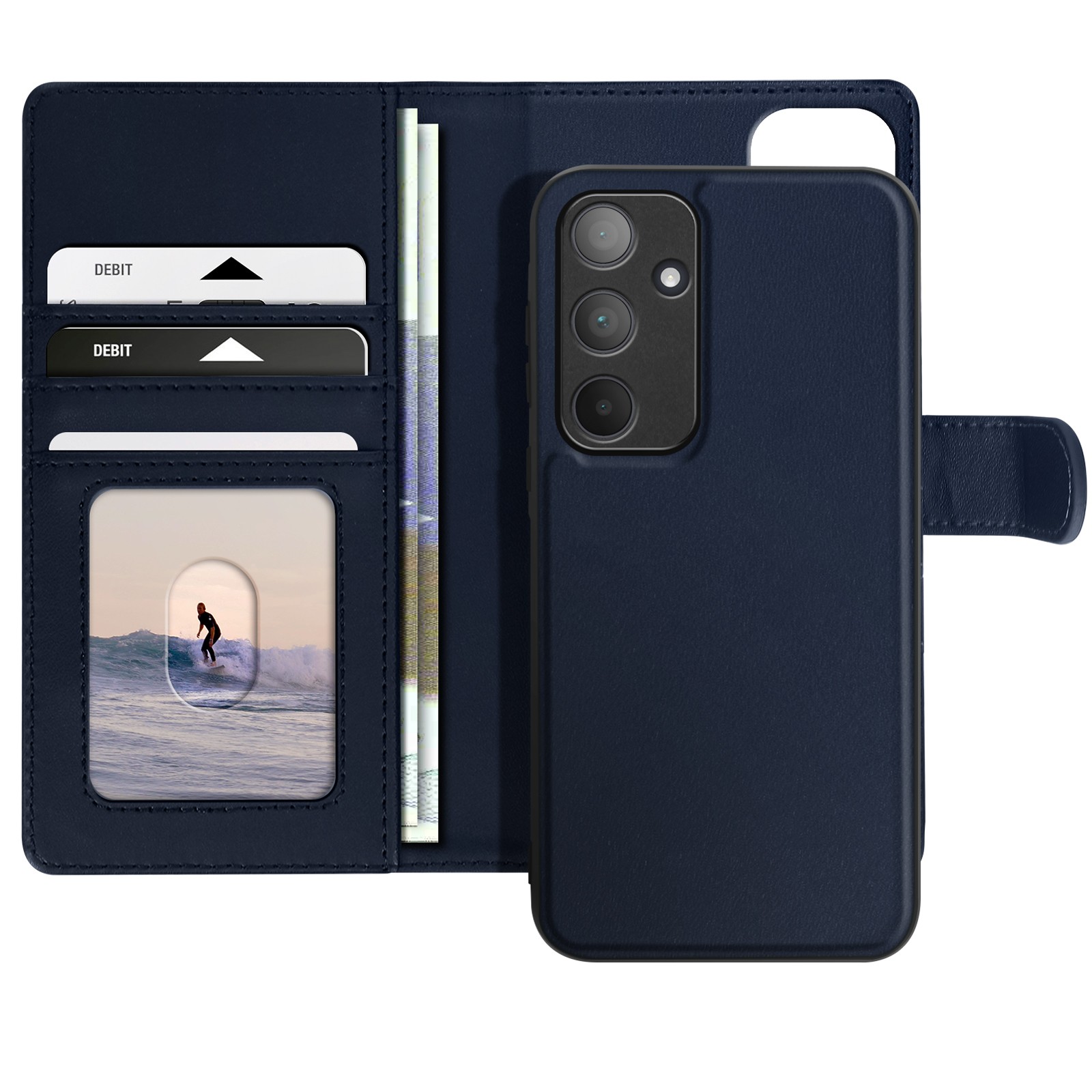 Coque Galaxy A35 Bleu Nuit Mayaxess avec Protection Amovible Intégrale