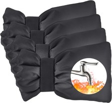 4 Pack Outdoor Tap Cover for Winter Faucet Protector against Freezing BLACK
