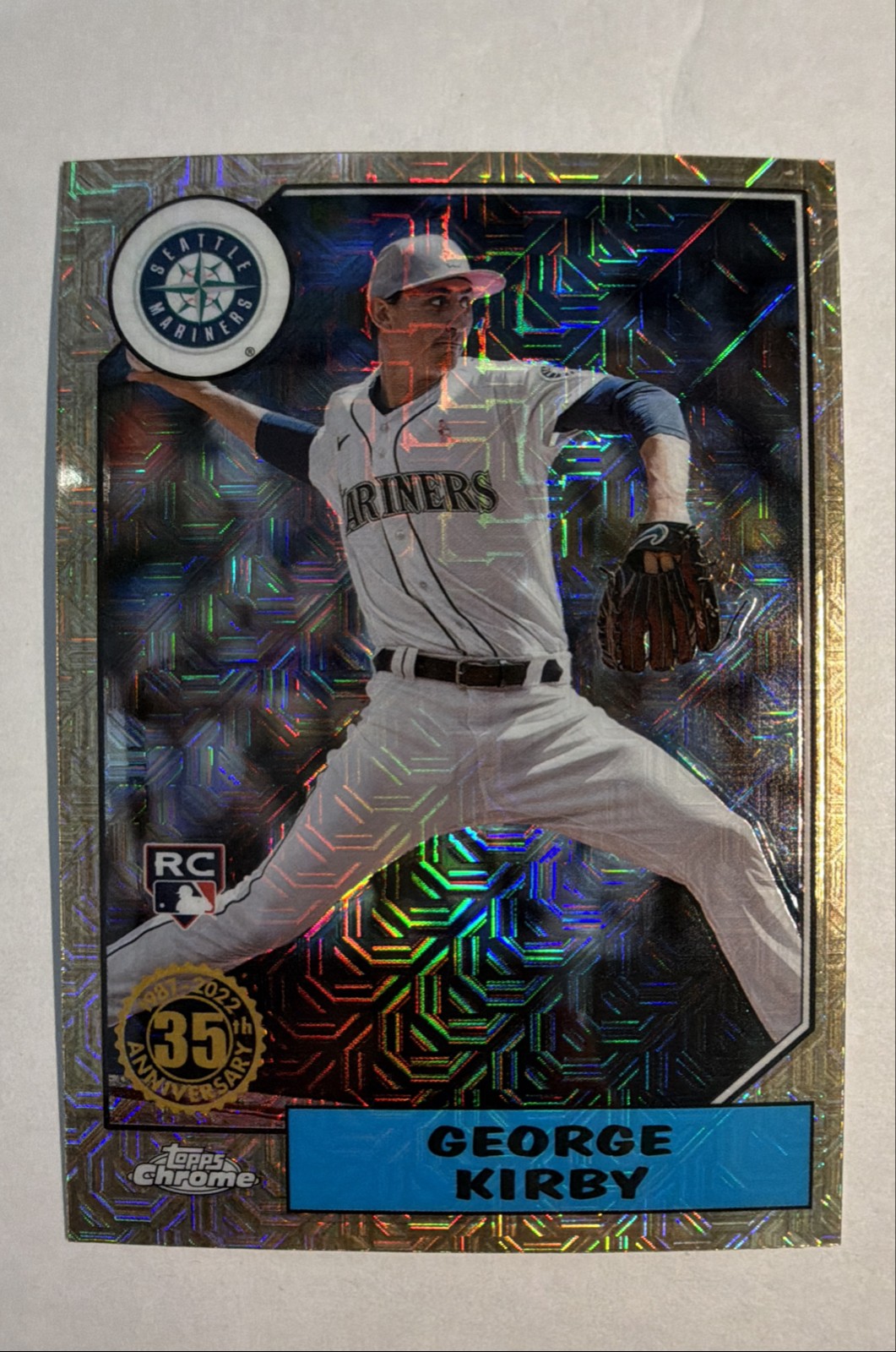 2022 Topps Update '87 Topps Chrome Silver Pack Update Mojo George Kirby (RC)