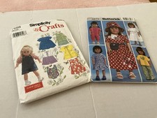 Vintage Lot Of  2 18  Doll Clothes  Patterns ...