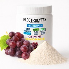 Electrolyte Complex Hydration Powder  12 Minerals  6 Vitamins  Grape Flavor