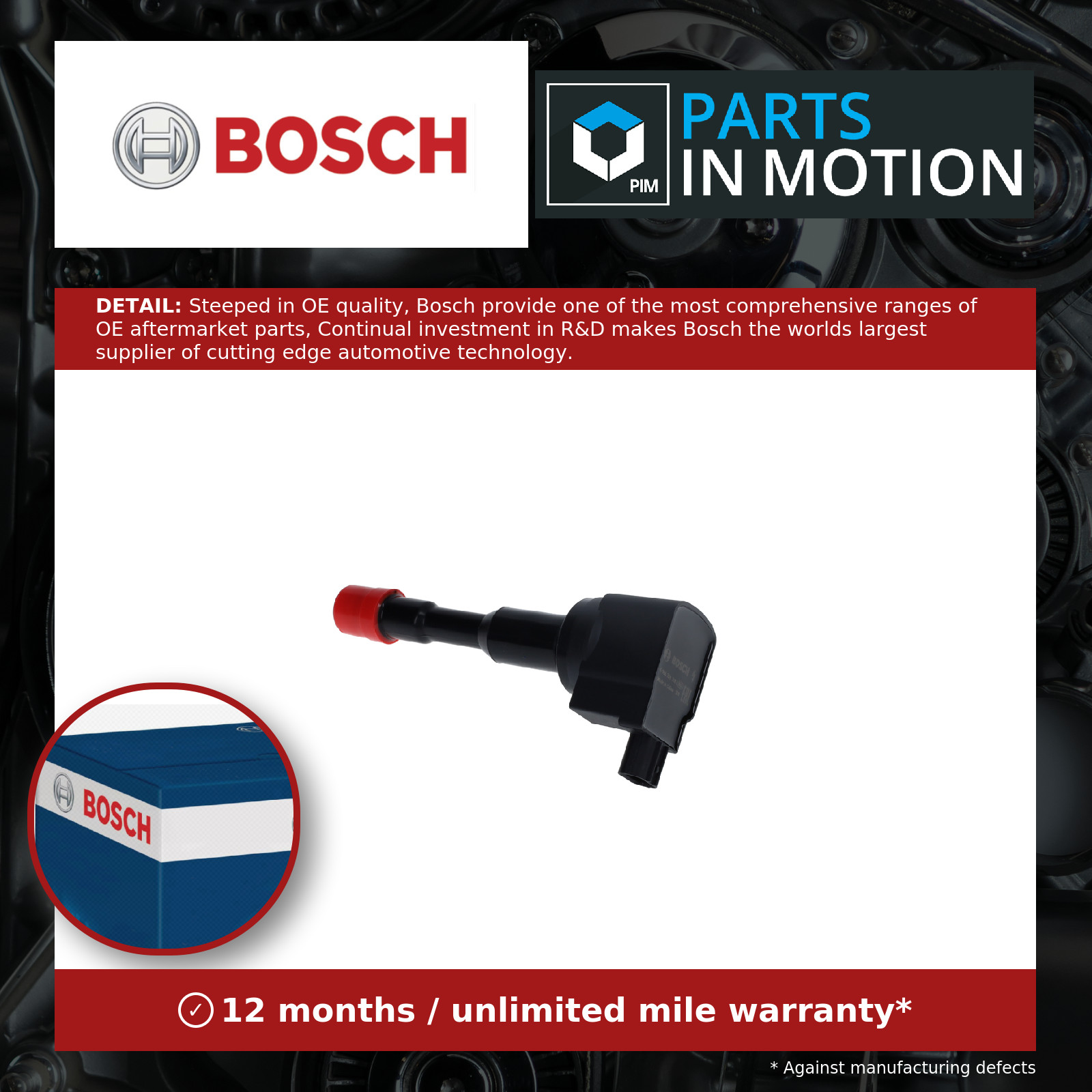 Ignition Coil 098622A218 Bosch 30521PWAS01 30521PWA003 30521PWA013 2503930 New