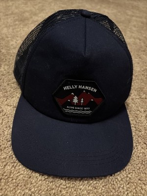 Helly Hansen Hat Cap Snap Back Trucker Mesh Patch Outdoors Mens