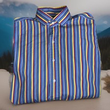 Polo Ralph Lauren Regent Shirt Men  s Long Sleeve Multicolored Striped Size 16/L