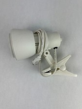 Clamp Light with Reflector E26 Socket White Adjustable Lamp Used