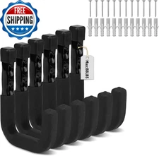 6-Piece Heavy Duty Garage Storage Hooks Wall Mount J Utility Hooks Holds 88...