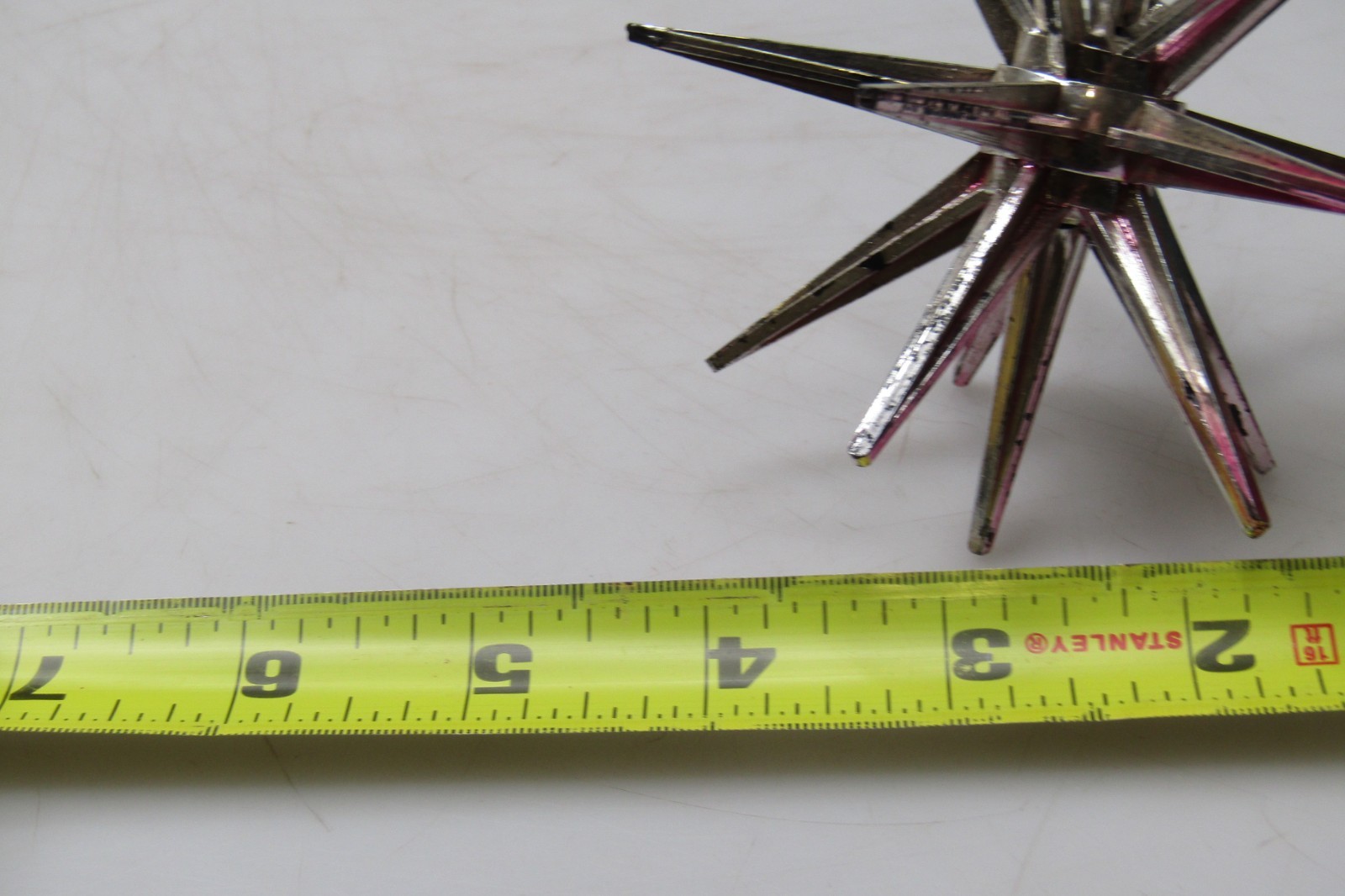 Vintage Large Sputnik Atomic Starburst Hard Plastic Christmas Ornament