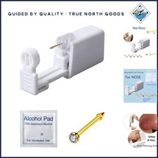 Nose Piercing Kit with 316L Stainless Steel Gun, Stud and Cleaning Accessories