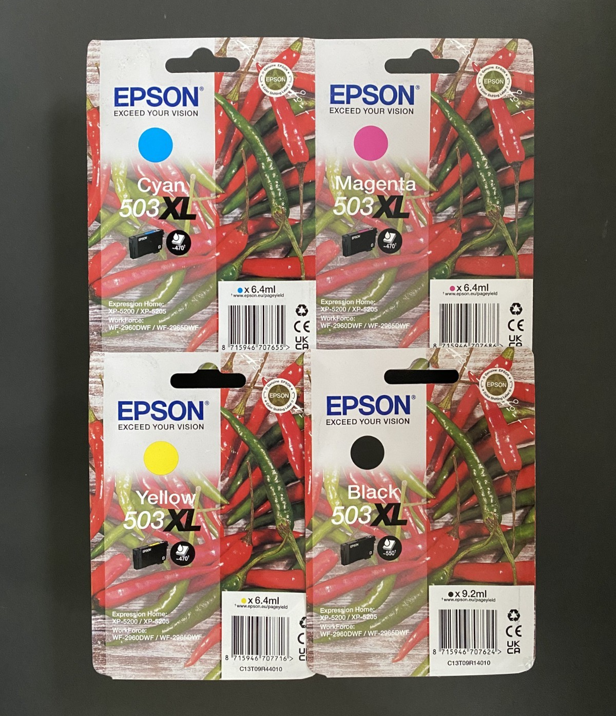 Genuine Epson Ink Multipack - 503 XL FULL SET - XP-5200 XP-5205 (INC VAT) BOXED