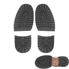 GULELAYAR Shoe Replacement Rubber Half Sole and Heels Shoe Pads Non-Skid Sole...