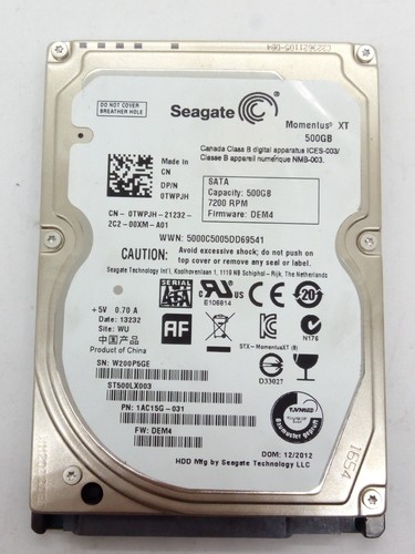 SEAGATE ***ST500LX003*** 500 GB *** SATA HDD Notebook 2,5 Zoll #NFP1701