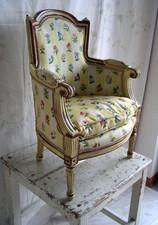 Francia Bergere d'enfant Luigi XVI poltrona per bambini 1880 circa poltrona per bambole legno