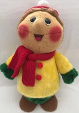 Animal Fair Caroler Plush 17" Boy Yellow Coat 1970's READ