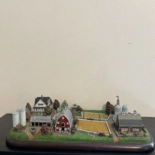 Danbury Mint Harvest Time by Bob Russel Miniature Farm Display Vintage