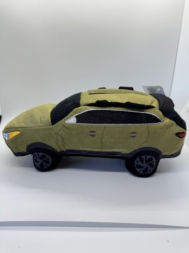 Bark Box "Chewbaru" Subaru Outback Toy Squeaking Plush Green No Roof Carrier - Picture 5 of 10