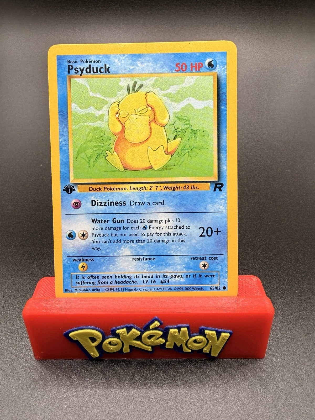 Pokémon Card - Psyduck Team Rocket 65/82 Common 1st Edition - Near Mint!