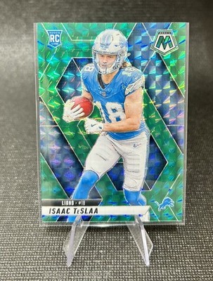 2025 Mosaic Issac TeSlaa Green Mosaic #319 RC Detroit Lions