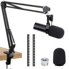 SUNMON Shure SM7dB Boom Arm Mic Stand - Mic Boom Arm with Foam Mic Cover Comp...