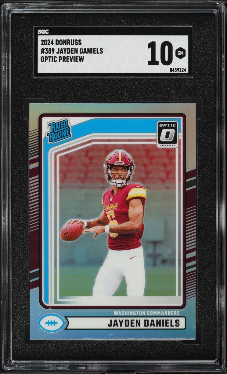 2024 Donruss Optic Preview Jayden Daniels ROOKIE #389 SGC 10 GEM MINT