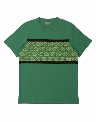 KAPPA Herren Grafik T-Shirt Oberteil Medium Grün Baumwolle BX02